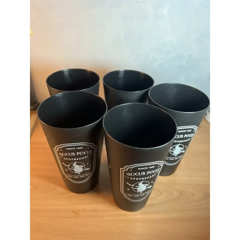 Hocus Pocus Apothecary Party Cups Set Of 5 Black